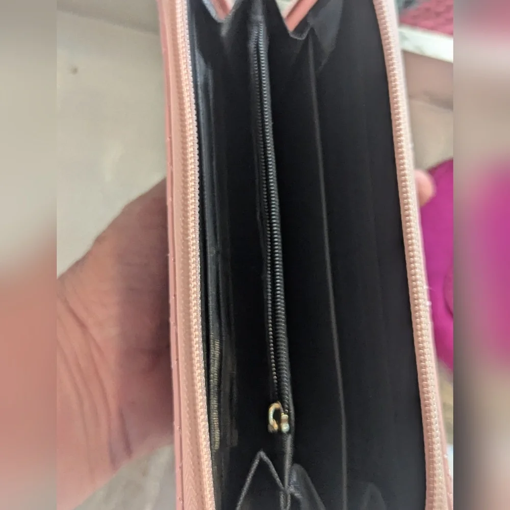 🩷 Kipling Live Light Pink Hearts Cosmetic Bag, Wallet CC Holder